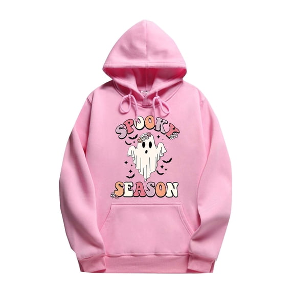 Certgust Hoodie Women Under $10 Womens Cute Print Casual Long Sleeve Neck Sweatshirt for Fall Winter Comfortable Layered Outfits