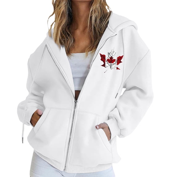 Certgust Hoodies for Women Womens Letter Print Zip Hoodie Drawstring Casual Sweatshirt Long Sleeve Top with Pockets Oversized Fall Jacket for Layered Everyday Outfits