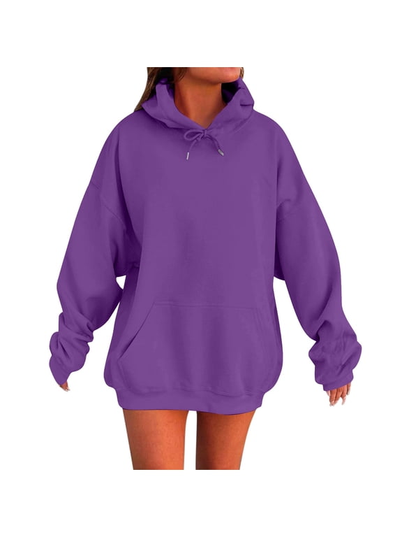 Hoodies Womens Oversized Fleece Hooded Pullover Sweatshirt with Cute Design for Fashion Winter Casual Wear