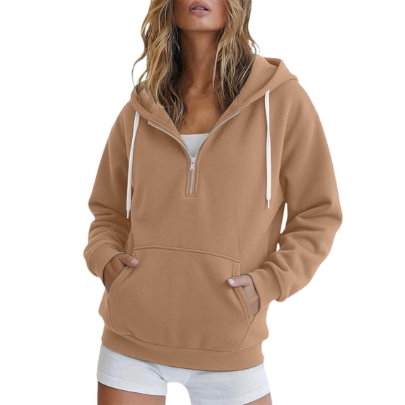 Certgust Hoodies Womens Oversized Zip Hoodie Sweatshirt Long Sleeve Casual Fall Jacket with Pockets Drawstring Top