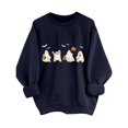 thumbnail image 1 of Certgust Mock Neck Sweatshirt Under $10 Womens Pullover Funny B Print Long Sleeved O Neck Fashion Warm Autumn Winter Sweatshirt Tops, 1 of 8