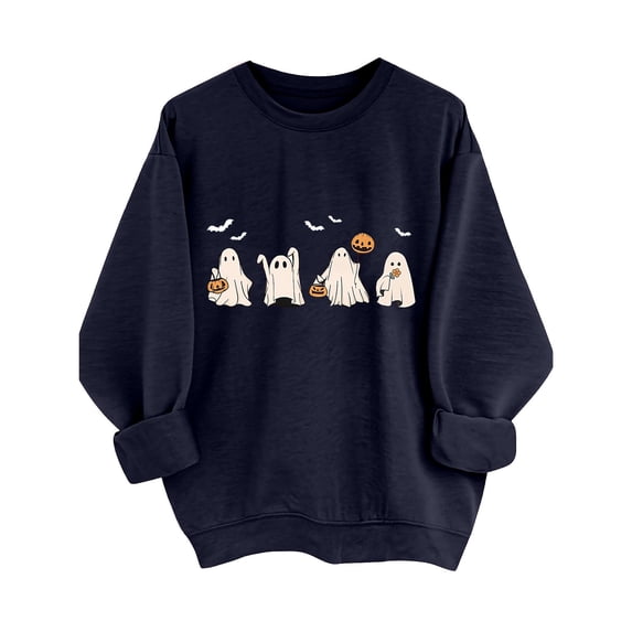 Certgust Mock Neck Sweatshirt Under $10 Womens Pullover Funny B Print Long Sleeved O Neck Fashion Warm Autumn Winter Sweatshirt Tops