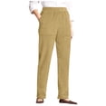 thumbnail image 1 of Certgust Pants Under $25 Wide Leg Pants for Women Petite High Waisted Palazzo Flowy Drawstring Elastic Waist Trousers with Pockets Summer, 1 of 5