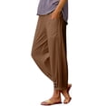thumbnail image 1 of Certgust Hot Sales Pants for Women Under $20 Wide Leg Flowy High Waisted Palazzo Drawstring Elastic Waist with Pockets Beach Vacation Outfits, 1 of 8