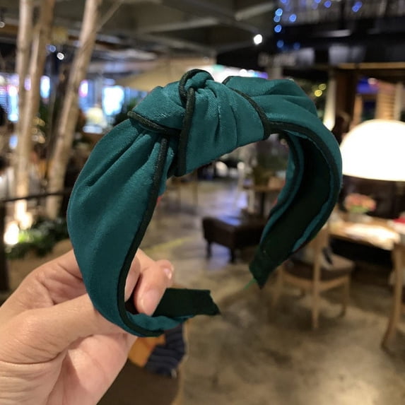 Certgust Pink Fascinators for Women Headband for Women Fabric Hairband Head Wrap Hair Band Accessories Wide Headbands for Women Green