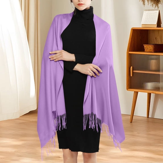 Certgust Scarf for Women Large Silk Scarf Women Imitation Shawl Evening Gown Long Scarf Silk Scarf for Women Purple