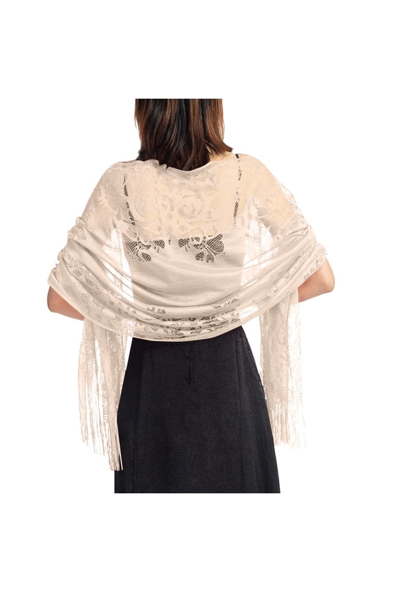Shawl Wraps for Women Lace Shawl – Elegant Bridal Wrap for Wedding, Bridesmaid, Evening Gown, Qipao, Party