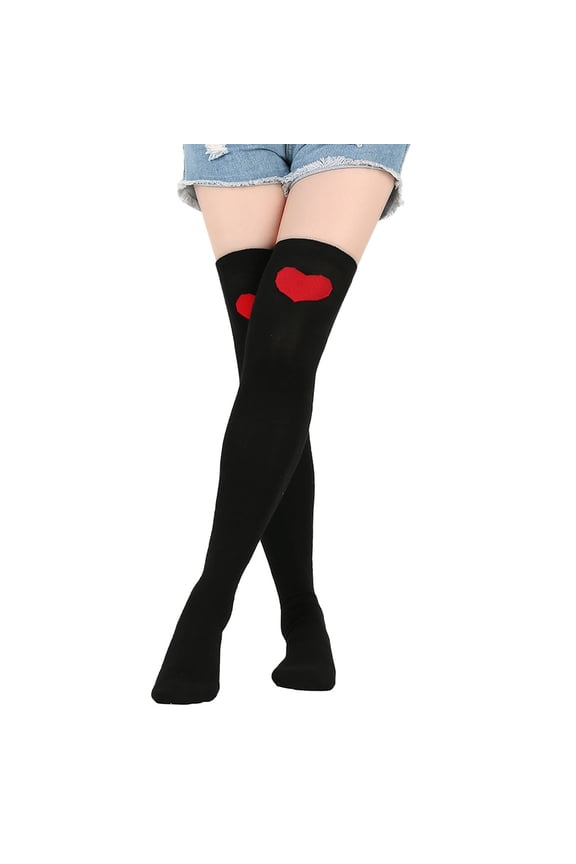Black Thigh Highs Under $10 Cozy Thigh High Socks for Women Extra Long Soft Thick Knit Tall House Stockings Leg Warmers
