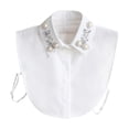thumbnail image 1 of Certgust Hot Sales Sleeveless Collared Shirts for Women Fake Collar Detachable False Dicky Collar Half Shirts Round for Women Outfits Halloween Costume Accessories, 1 of 8