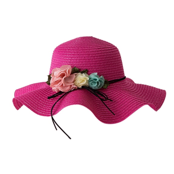 Certgust Hot Sales Sun Hat Women Sun Hats for Women Wide Straw Foldable Travel Summer Beach Cap Sun Hat for Women Hot Pink