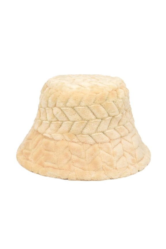 Sun Hat for Women Sun Hat Women Winter Imitation Mink Plush Basin Japanese Cold Proof Warm Fisherman Thickened White