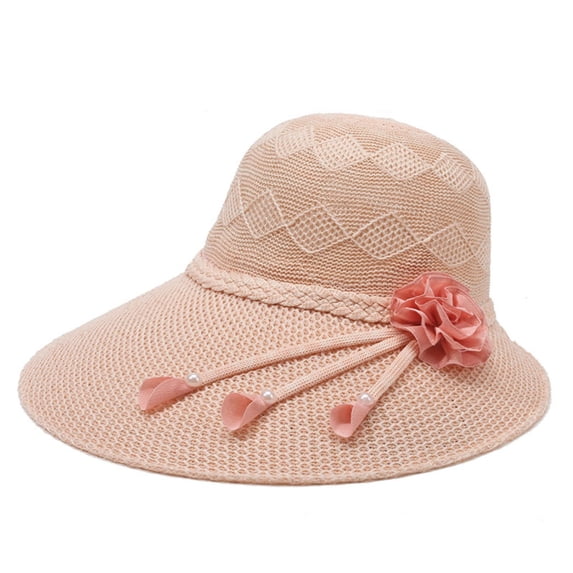 Certgust Sun Hat for Women Womens Sun Hat Floppy Straw Flower Packable Sun Visor Fashion Summer Hat Hats for Women