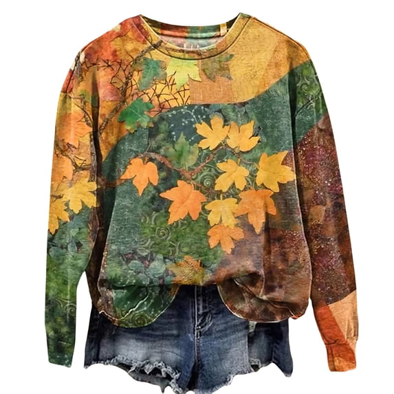 Certgust Sweatshirt Women Under $10 Halloween Sweatshirts for Women Season Sweatshirt Lightweight Graphic Crewneck Pullover