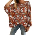 thumbnail image 1 of Certgust Sweatshirt Women Under $15 Halloween Crochet Pumpkin Sweater Women Oversized Pumpkin Knit Pullover Cozy Fall Sweater, 1 of 4