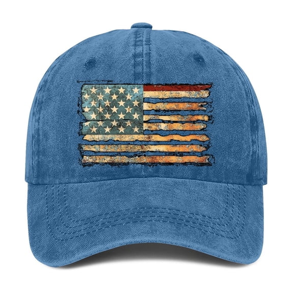 Certgust Hot Sales Under $1 250 Anniversary Usa Hat Washed Cotton Vintage Baseball Cap for Women Men Adjustable Dad Hat Unstructured Plain Cap Gift