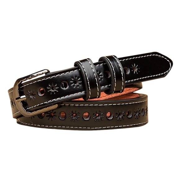 Certgust Hot Sales Under $10 Leather Belts for Women Leather Belts for Women Stretchy Elastic Skinny Waist Belt Retro Gold Buckle for Jeans Pants Dress Fashion