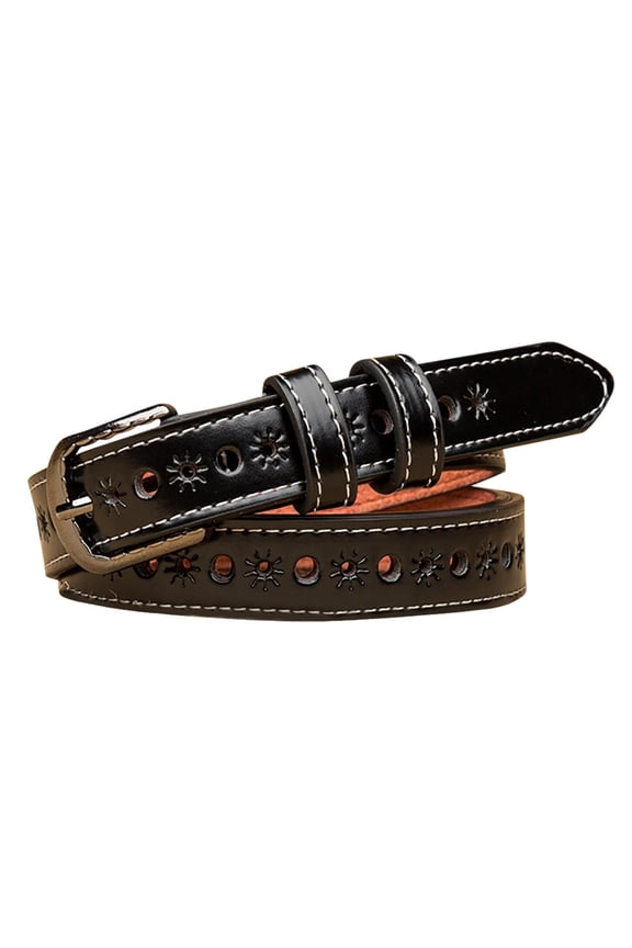 Under $10 Leather Belts for Women Leather Belts for Women Stretchy Elastic Skinny Waist Belt Retro Gold Buckle for Jeans Pants Dress Fashion