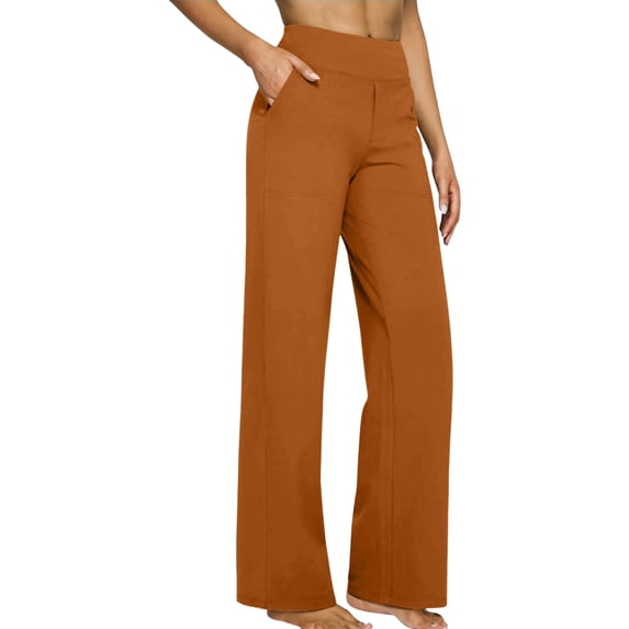 Certgust Hot Sales Under $25 Womens Pants Wide Leg Pants for Women Flowy Drawstring Elastic Waist with Pockets Summer Beach Vacation