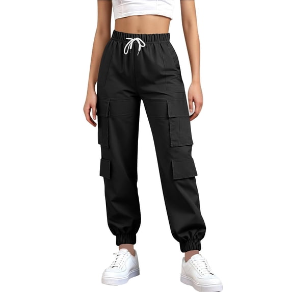 Certgust Under $30 Palazzo Pants for Women Palazzo Pants for Women Wide Leg Flowy Drawstring Elastic Waist Trousers with Pockets Vacation Outfits
