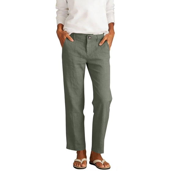 Certgust Hot Sales Under $30 Pants Pants for Women Wide Leg Flowy Elastic Waist Drawstring with Pockets Summer Beach Vacation Clothes
