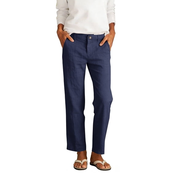 Certgust Hot Sales Under $30 Pants for WomenWide Leg Flowy Elastic Waist Drawstring with Pockets Summer Beach Vacation Clothes