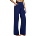 thumbnail image 1 of Certgust Hot Sales Under $30 Womens Pants Wide Leg Pants for Women Flowy Drawstring Elastic Waist with Pockets Summer Beach Vacation, 1 of 8