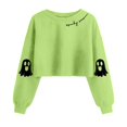 thumbnail image 1 of Certgust Usa Sweatshirt Women Under $10 Womens Crop Sweatshirt Fall Halloween Long Sleeve Pullover Season Sweatshirt Cropped Style, 1 of 4