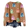 thumbnail image 1 of Certgust Usa Sweatshirt Women Under $15 Womens Halloween Graphic Print Long Sleeve Knit Pullover Sweater with Cozy Seasonal Style, 1 of 9
