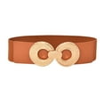 thumbnail image 1 of Certgust Waist Belt for Women Fashion Under $5 Skinny Belts for Women Stretchy Vintage Elastic Wide Waist Belt for Dresses Womens Belt Brown, 1 of 4