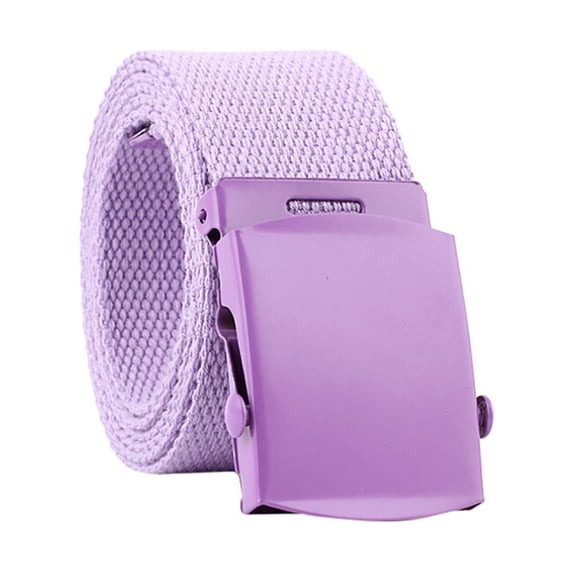 Certgust Waist Belt for Women Fashion Under $5 Waist Belt for Women Fashion Canvas Automatic Nylon Buckle Belt Belt for Women Purple