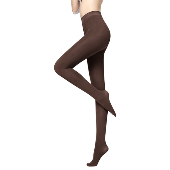 Certgust White Thigh High Stockings Under $5 Black Tights for Women Thermal Velvet Stretch Leggings Pantyhose Coffee