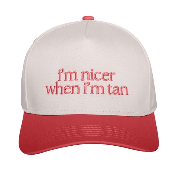 Certgust Women Baseball Cap Under $10 Womens Baseball Caps Two Toned Trucker Embroidered Funny Hat Baseball Cap Women Sun Hat for Women Red