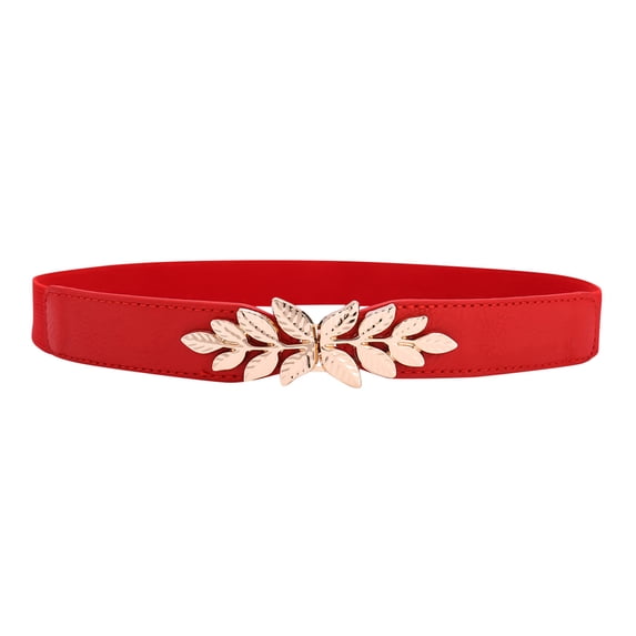 Certgust Women's Belts Under $5 Dress Belt for Women Narrow Stretch Fashion Design Belt Womens Belt Red