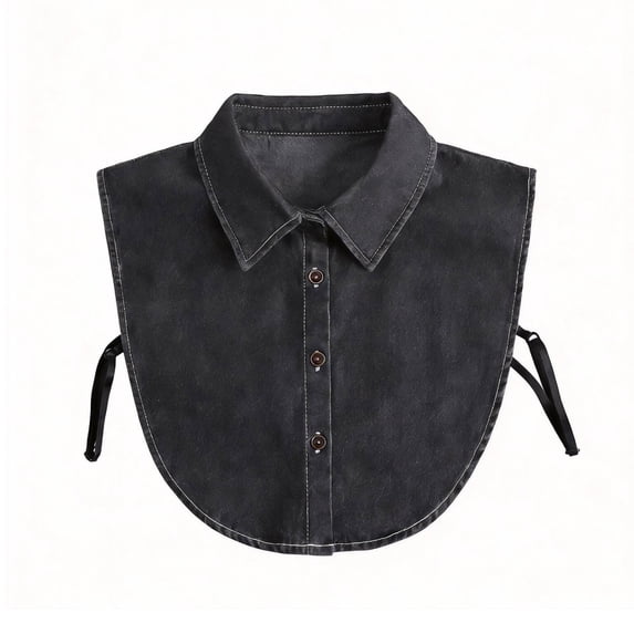 Certgust Hot Sales Women's Blouses Scarf Detail Collar Shirts Dickey Half False Blouse Dickey