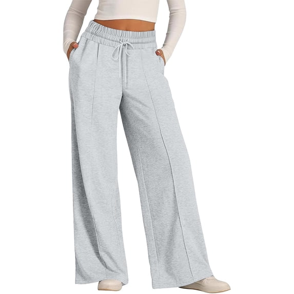 Certgust Hot Sales Women's Pants Palazzo Pants for Women Elastic Waist Wide Leg Sweatpants Casual Comfort Trousers