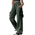 thumbnail image 1 of Certgust Hot Sales Women's Pants Under $20 Women's Palazzo Pants Wide Leg High Waisted Flowy Drawstring Elastic Waist with Pockets for Vacation Beach, 1 of 5