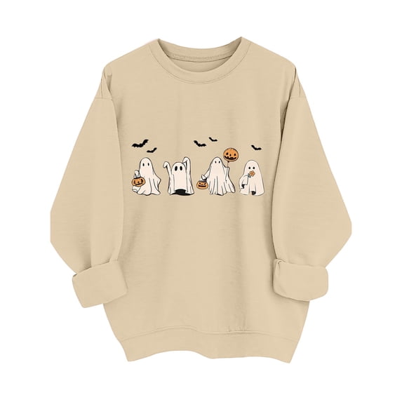 Certgust Women's Sweatshirts Under $10 Womens Pullover Funny B Print Long Sleeved O Neck Fashion Warm Autumn Winter Sweatshirt Tops