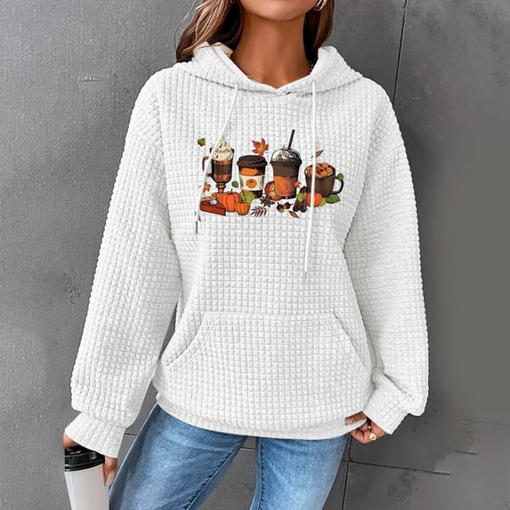 Certgust Women's Sweatshirts Under $20 Womens Lightweight Printed Pullover Hoodie with Cozy Fit for Casual Everyday Wear