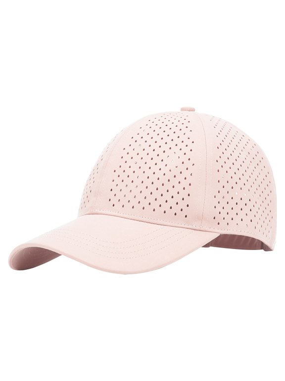 Womens Baseball Caps Under $10 Baseball Cap Women Cut Breathable Mesh Sun Hat Adjustable Lightweight Outdoor Sports Running Dad Hat Womens Baseball Caps Pink