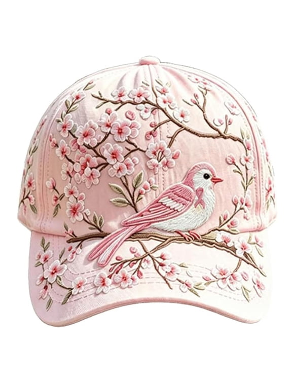 Womens Baseball Caps Trendy Embroidered Baseball Cap for Girls Women Men - Adjustable Soft Breathable Hats for Casual Wear