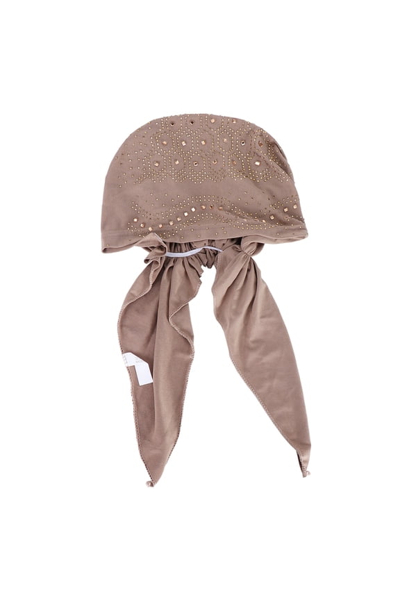 Hot Sales Under $1 Head Scarf for Women Muslim Hijab Cap Women 's Stretchy Underscarf Color Rhinestone Trim