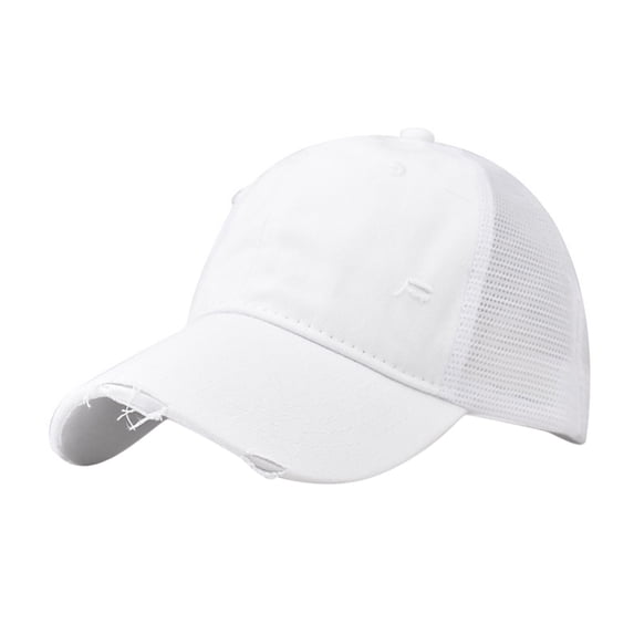 Certgust Womens Baseball Caps Womens Baseball Cap Denim Buckle Outdoor Sunscreen Sunshade Hat Baseball Caps Sun Visors for Women White