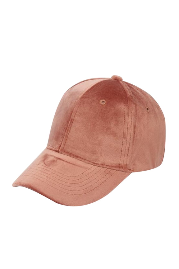 Womens Hats Baseball Caps Womens Baseball Cap Velvet Crushed Plain Dad Hat Sports Hip Hop Unstructured Black Baseball Cap Sun Hats for Women Pink