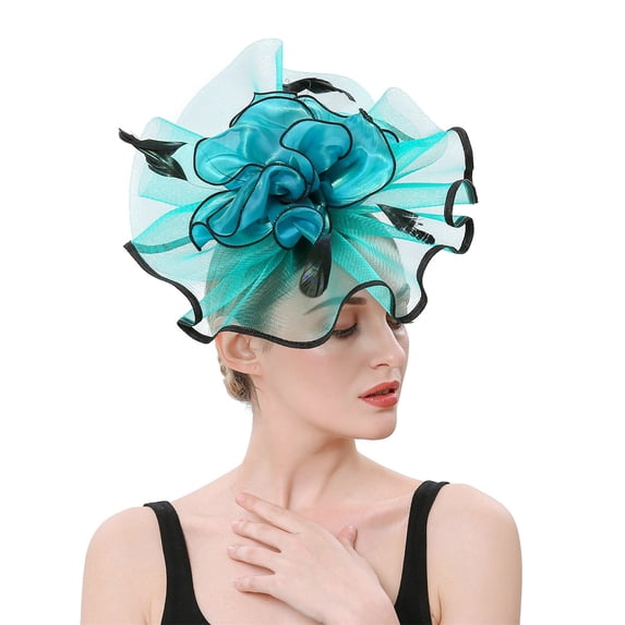 Certgust Hot Sales Womens Headbands Fashion Under$10 Fascinators Hat Flower Mesh Ribbons On A Headband and A Clip Tea Party Headwear for Girls and Women