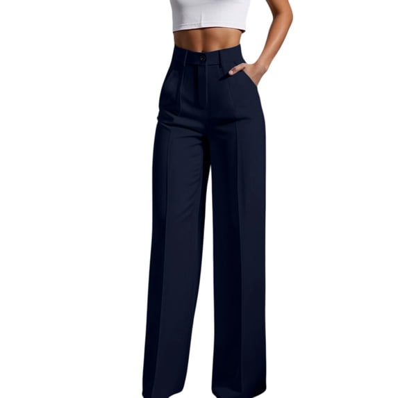 Certgust Hot Sales Womens Pants Under $25 Wide Leg Pants Woman High Waisted Palazzo Flowy Drawstring Elastic Waist Trousers with Pockets Beach Vacation