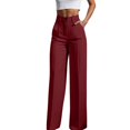 thumbnail image 1 of Certgust Hot Sales Womens Pants Under $30 Wide Leg Pants Woman High Waisted Palazzo Flowy Drawstring Elastic Waist Trousers with Pockets Beach Vacation, 1 of 5