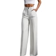 thumbnail image 1 of Certgust Hot Sales Womens Pants Under $30 Wide Leg Pants Woman High Waisted Palazzo Flowy Drawstring Elastic Waist Trousers with Pockets Beach Vacation, 1 of 5