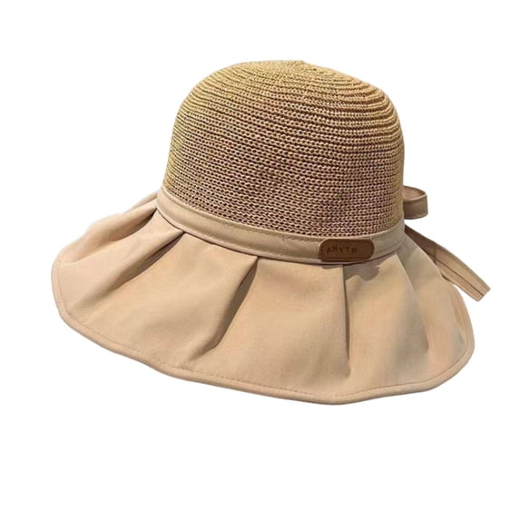 Certgust Womens Sun Hat Under $5 Sun Hat Women Big Brim Fisherman Foldable Sunshade Travel Hat Sun Visor Hat for Women Khaki