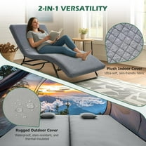 CertiPUR-US Memory Foam Camping Mattress with Travel Bag and 2 Interchangeable Covers