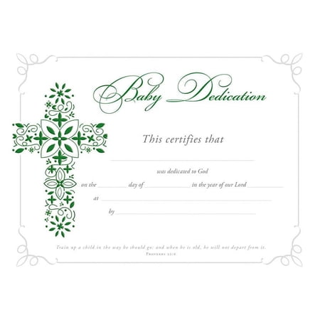 Certificate - Baby Dedication, (Paperback)